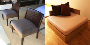 箱根旅館・ホテルの椅子とソファ類の張り替え