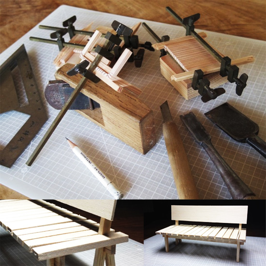 「木のぬくもりを感じるベンチ」製作