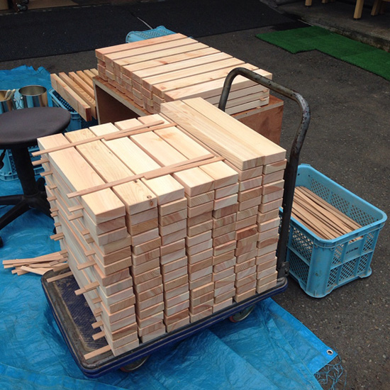 「木のぬくもりを感じるベンチ」製作