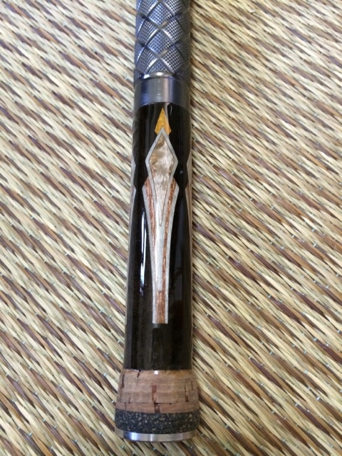 木象嵌を使用した釣具が完成