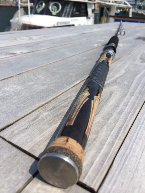 木象嵌を使用した釣具が完成