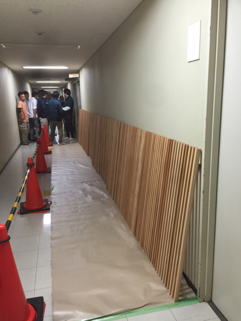 小田原産木材による市庁舎内の木質化