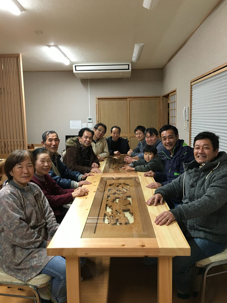 小田原 南相馬 欄間のテーブル