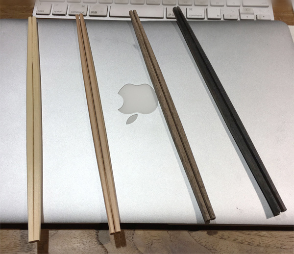 割り箸の製造機がやってきました。