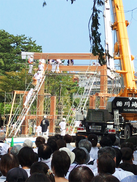報徳祭「御木曳き」「立柱祭」