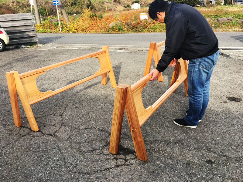 報徳の森プロジェクト『Ki-saku』（木柵）制作をしました。