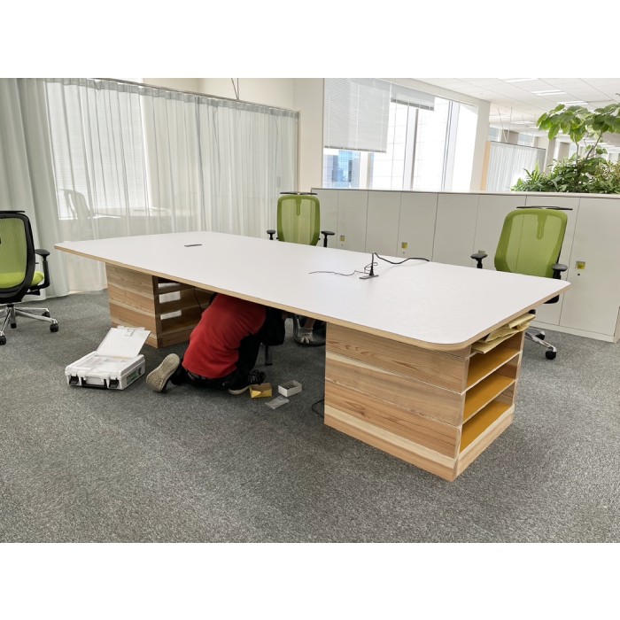 オフィス木質化の什器を制作