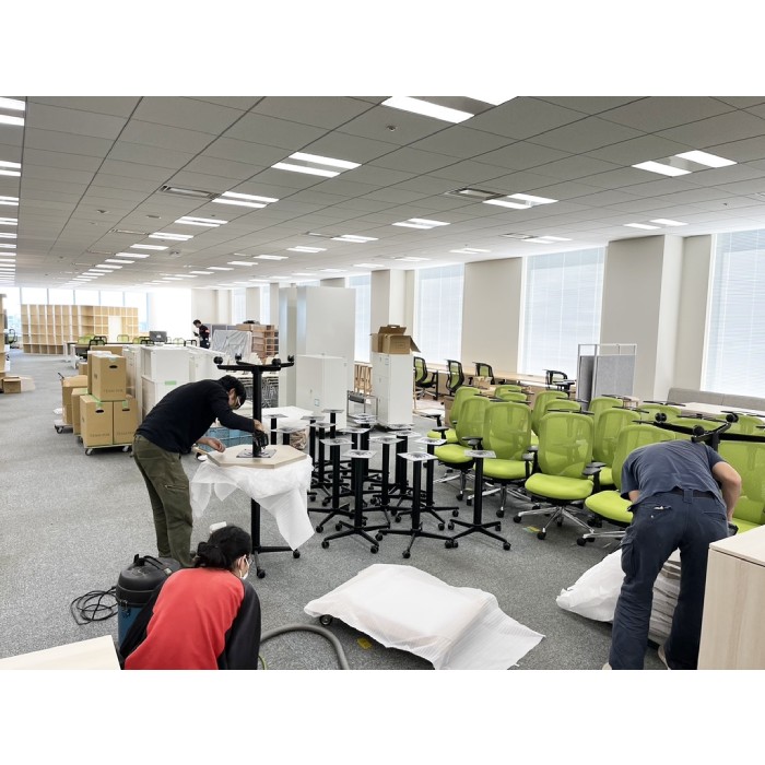 オフィス木質化の什器を制作