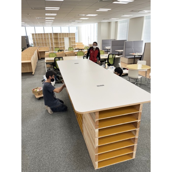 オフィス木質化の什器を制作