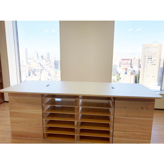 オフィス木質化の什器を制作