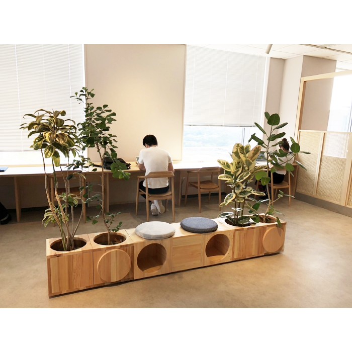 オフィス木質化の什器を制作