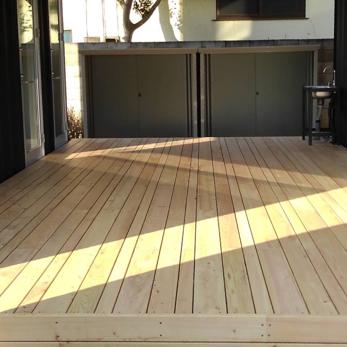 比留間邸　ウッドデッキの製作